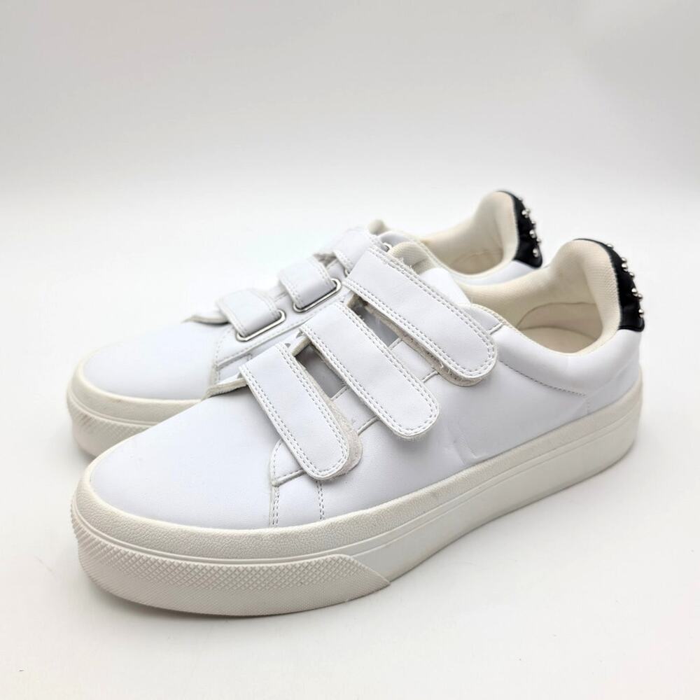 J/Slides Gennie Studded Platform Sneaker Shoes Women's White Size US8M EU38.5
